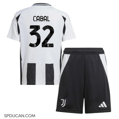 Dječji Nogometni Dres Juventus Juan Cabal #32 Domaci 2024-25 Kratak Rukav (+ Kratke hlače)